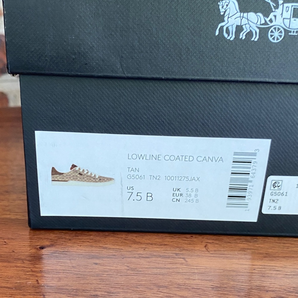 Coach Lowline coated canvas sneakers, NWT, size 8 - Picture 6 of 6